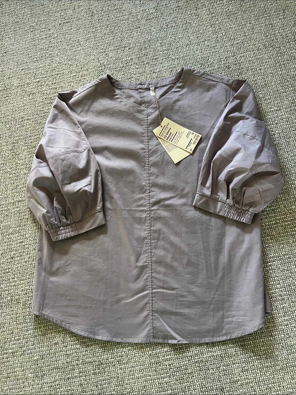 Muji lavender blouse size S.